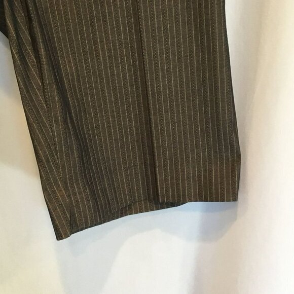 Michael Kors Bermuda Shorts Cotton Blend Brown on Brown Stripe Women's Size 4 - Picture 5 of 9